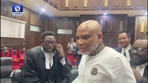The leader of the proscribed Indigenous People of Biafra (IPOB) Nnamdi Kanu, on Monday was before Justice Binta Nyako of the Federal High Court for the resumed hearing of his case. #CTVTweet | Channels Television