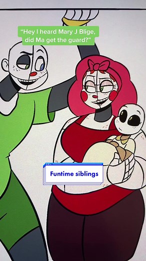 Behold, funtime siblings and their ballarina mom. Yes I gave Ballora and Baby bonnets- #fnaf #fivenightsatfreddy #fnaffanart #enaf #endlessnightsatfreddys #fnafau #fnafsisterlocation #fnafsl #fivenightsatfreddysisterlocation #ballora #circusbaby #ennard #minireena #blerd #digitalart