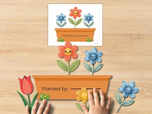 Spring Flower Pot Craft for Kids | Printable Cut and Glue Activity for Preschool & Toddlers - Etsy Australia