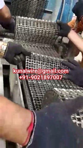 Honeycomb belt in Stainless steel 304L assembly done at client's unit #conveyorbelt #factory #mesh