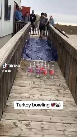 Well, this is new 😂 (via @gracelyn) #turkey #bowling #family #fun