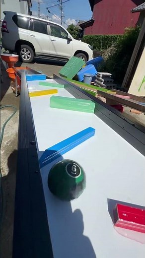 Water slide, midsummer pool + billiard ball#diy