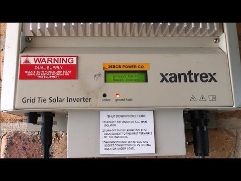 Xantrex Solar Inverter Ground Fault Reset System