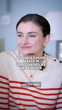 Vogue's Chloe Malle is unbothered by her critics