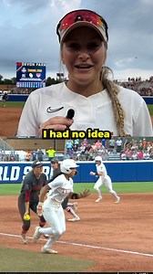 "When I got that sign, I was just like, 'oh my gosh, let's get it down.'" 😂 Ashton Maloney laid down the bunt that led to the only run Texas Softball needed to get to the #WCWS finals. | NCAA Softball