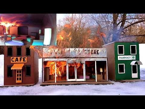 MASSIVE FIRE in Cardboard City! Saving the Furniture Store POV