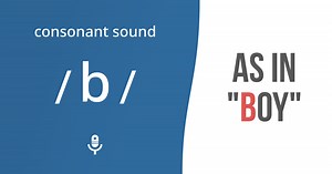 Consonant sound /b/ as in "boy"