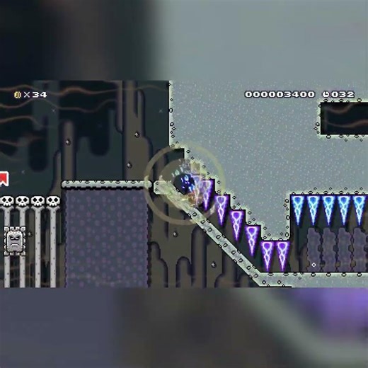 50 seconds speedrun [level ¥¥¥¥¥ by Sera Roy #shorts 🍄Super Mario Maker 2 Switch No Commentary #dqv