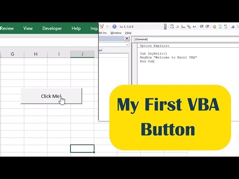 Your First Excel VBA Program (Button + Message Box)