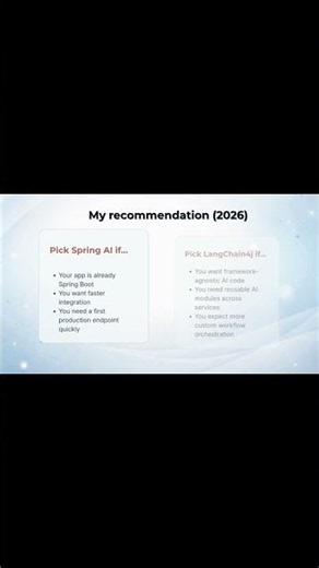 My Recommendation: Spring AI vs LangChain4j (2026)