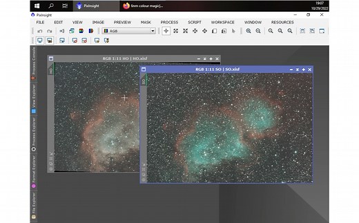 PixInsight SHO进阶教程 — HO SO双窄哈勃色处理