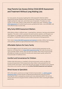 How Parents Can Access Online Child ADHD Assessment and Treatment Without Long Waiting Lists - SlideServe