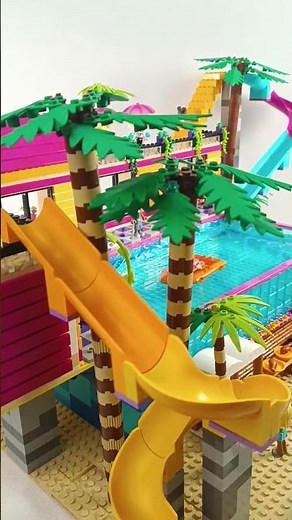 LEGO Friends Pool Resort Build in 16 Seconds! #LEGOPool #LEGOSlides #LEGOWaterPark #SwimmingPool