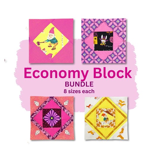 Economy 32 Sizes FPP Quilt Block Pattern: 4 Different Variations, 8 Sizes Each (PDF Patterns) - Etsy