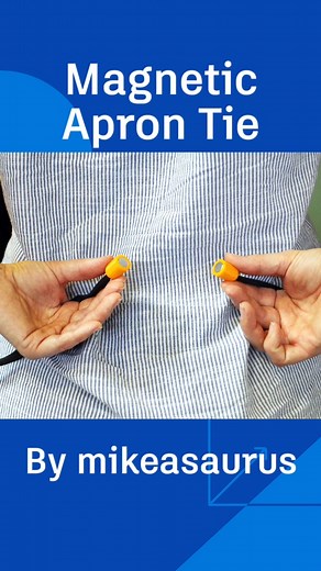 With a couple 3D printed parts created with simple shapes in Tinkercad 3D design and some magnets, you can make these easy to use magnetic ties that can be great to add to aprons, lanyards, necklaces, and more. 🎀 https://www.tinkercad.com/projects/Magnetic-Apron-Tie #madewithtinkercad ⁠#3DPrinted #Instructables Instructables | Tinkercad