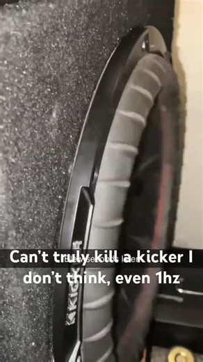 Kicker sub playing 1hz #kickeraudio #kicker #cartok #automobile #subwoofer #bass