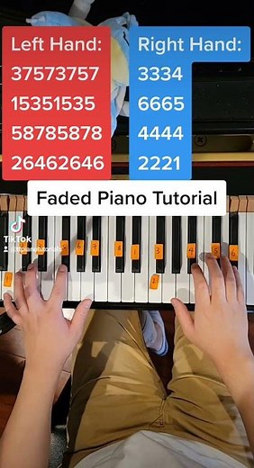 Faded Alan Walker Piano Tutorial Two Hands