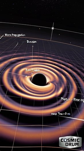 Gravitational Waves: Ripples in Spacetime! 🌊 #Space#science #shorts #shortvideo