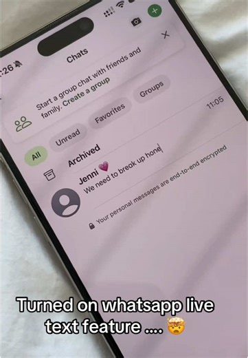 Live text feature on whatsapp #coupleschallenge #secret #lifehacks | how to turn on whatsapp live text feature