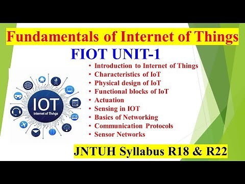 FIOT UNIT - 1 | Physical Design, Communication Protocols, Actuators, Sensor Networks #JNTUH #r22