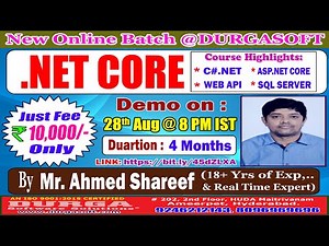 .NET CORE Online Training @ DURGASOFT
