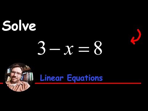How to solve for x with a Negative Coefficient