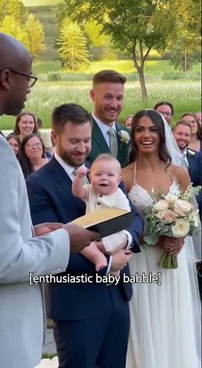 Baby’s Speech" Stops the Wedding 😂 #funny #barkingbliss #viralbaby #viral #baby #viralvideo #cute