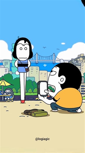Boyfriend takes a picture of girlfriend..남자친구가 사진을 찍어주면..[허불럭의 후라이] 단편애니/2d Animated Short Film