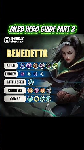 Benedetta BEST Build & Combo Guide 😈 | Counter Heroes Explained | MLBB Shorts
