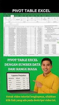 Learn Excel Pivot Tables Using Regular Range Data Sources | 100% Easy and Fast