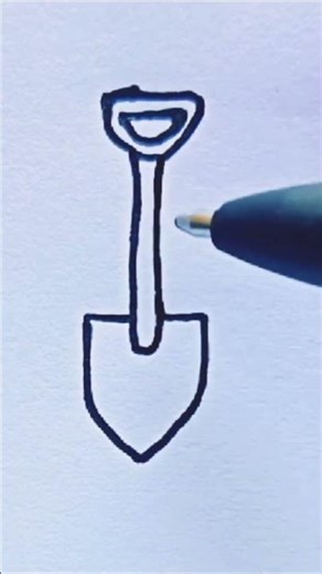 How to draw a Spade 🪏 step by step Made for beginners and drawing lovers.