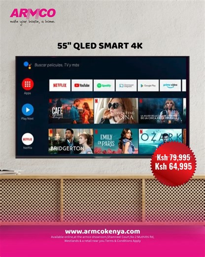 Upgrade your home entertainment with the ARMCO 55” Qled Smart TV – crystal-clear 4K UHD, Android 14 OS, and endless streaming possibilities! 🌟✨ 🎁 Limited Offer: Get a FREE DVD Player and two remotes with your purchase! 🎥 Don’t miss out—shop now! 🛒🚀 ✨ Shop Now and Enjoy: ✔ Affordable prices ✔ Quick doorstep delivery ✔ Easy returns 🎉 Don’t miss out! 📞Call/WhatsApp: 0799 229999 🛒 Check it out here : https://armcokenya.com/product/led-qsm55uhd/ #ARMCO #SmartTV #4KExperience #FreeDVD | Armco