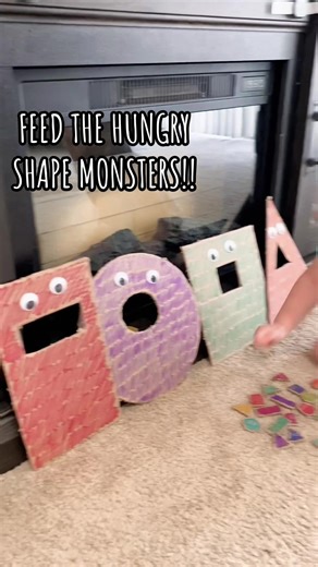 🧩 We made our own ‘Feed the Hungry Shape Monsters’ game to help my little one practice shapes, sorting, and fine motor skills—all while having fun! Affordable, simple, and perfect for busy parents looking for educational play at home. (This is an old video from when my oldest was little) #toddlerlearningactivities #DIYkidsprojects #earlychildhoodeducation #montessoriathome #shapesortinggame