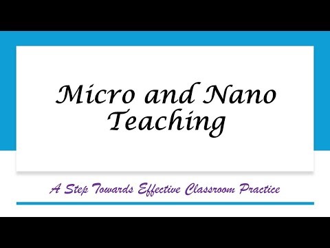 "Micro & Nano Teaching" - Domain #1, Webinar - 20