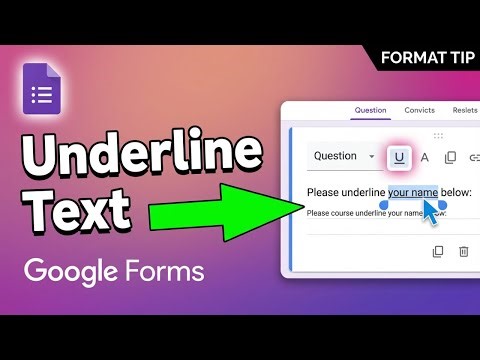 How to Underline Text in Google Forms!