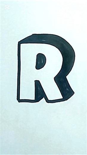 How to draw letter R 3D