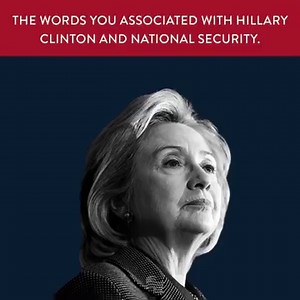212K views · 6K shares | Here are the words you associated with Hillary Clinton and national security: | Secure America Now | Facebook