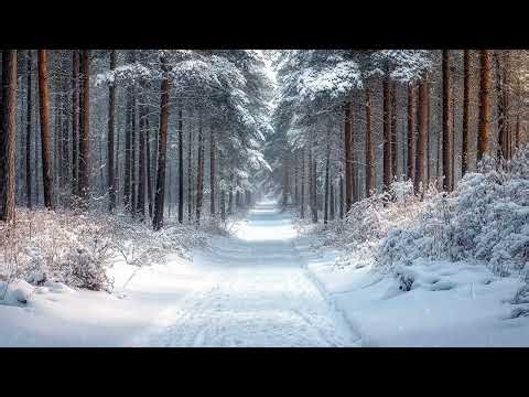 Snow Falling Slowly in a Still Winter Environment for Restful Sleep