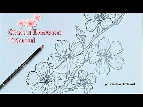 Learn to Draw a REALISTIC Cherry Blossom Branch with This EASY Tutorial