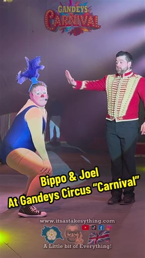 Bippo the Clown brings out his inner ShowGirl, Clowning Around at Gandeys Circus with Bippo & Joel @gandeyscircus @Bippotheclown @Joel Hatton #circus #clown #showgirl #clowningaround