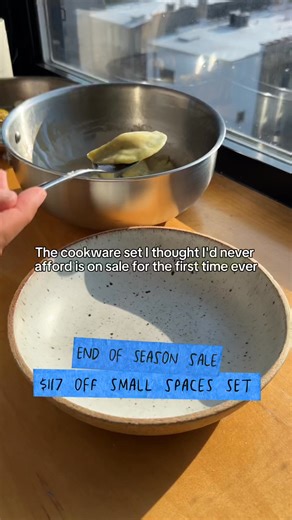 10K views | Professional-grade cookware, designed to maximize performance without crowding your kitchen. Built to last, trusted by chefs, and crafted to elevate every meal. During our End of Season Sale, this Small Spaces Set is $117 off (26% savings). | Made In Cookware | Facebook