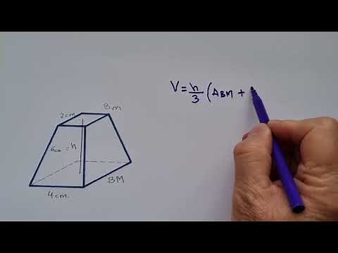 VOLUMEN DEL TRONCO DE UNA PIRÁMIDE. Geometría descriptiva.