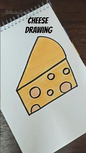 Cute Cheese Drawing 🧀 | Easy Acrylic Art | Satisfying Food Painting