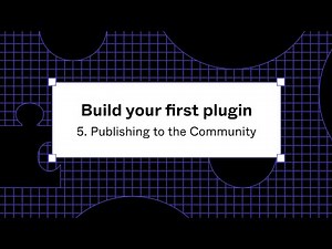 Build your first plugin: 5. Publishing to the Community
