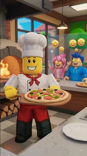 🍕 Roblox Chef Makes the Biggest Pizza Ever! Happy Customers & Funny Moments #shorts