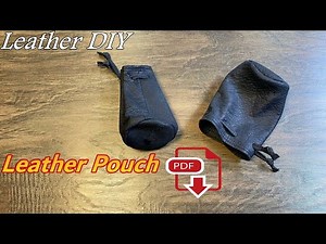 Leather working - DIY coin pouch - A4 PDF Pattern - Leather Craft - Lederbeutel selber machen