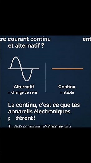 Comprendre la différence entre courant alternatif et continu ⚡ : #Électronique #CourantAlternatif