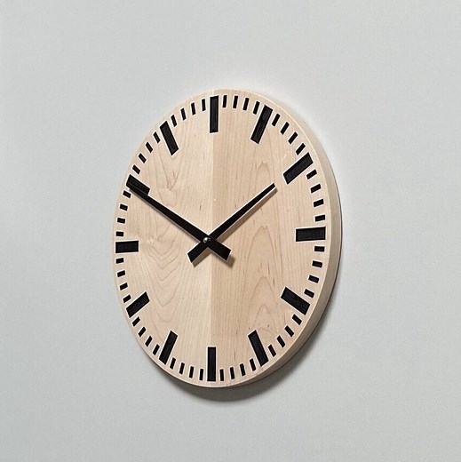 Custom Carved Clock, Personalized Wooden Clock, Minimalist Wall Clock, Solid Maple Wood Wall Art Clock - Etsy