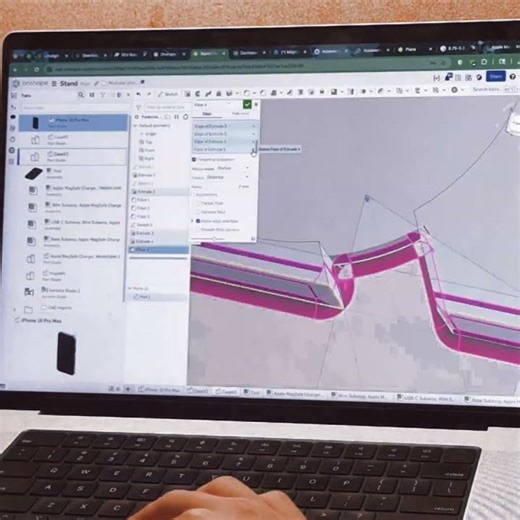 Speed CAD Wireless Phone Stand #onshape #iphone