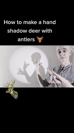 Hand Shadow Deer with Antlers Tutorial